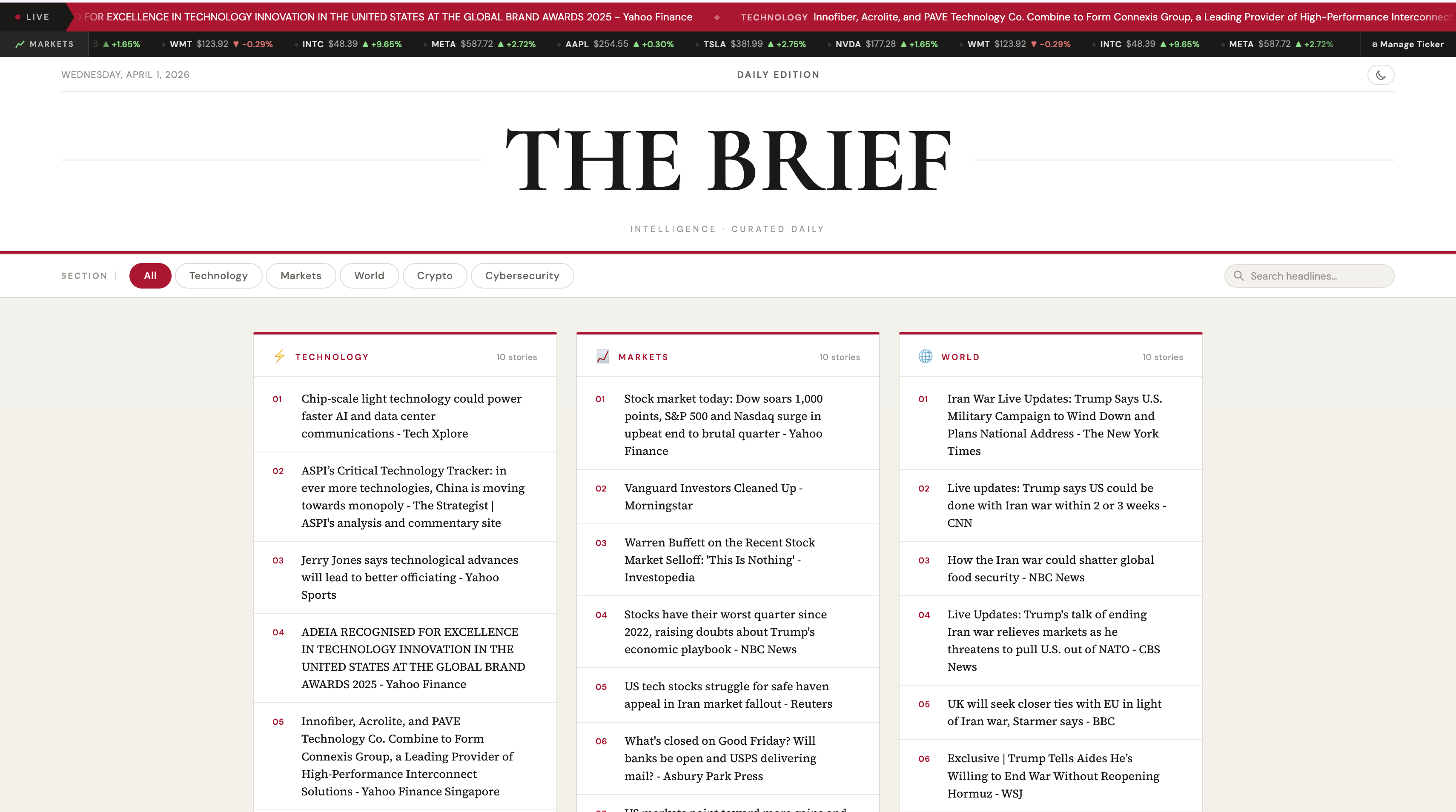 The Brief screenshot